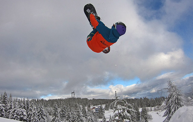 Freestyle sur le Snowpark du Lac Blanc